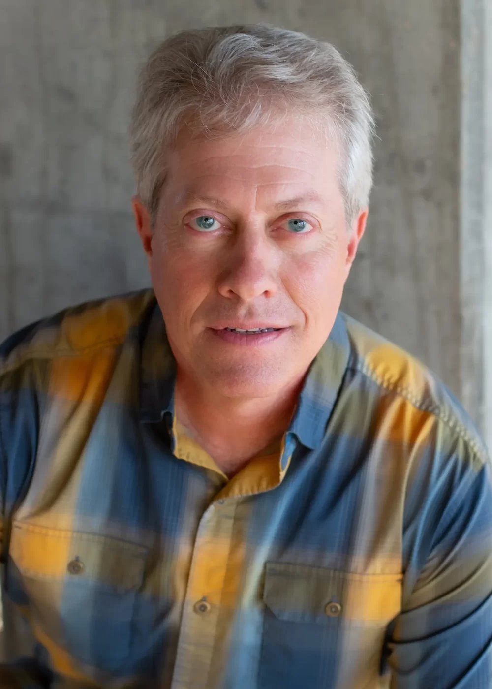 Scott Shimberg blue yellow shirt closeup PNG