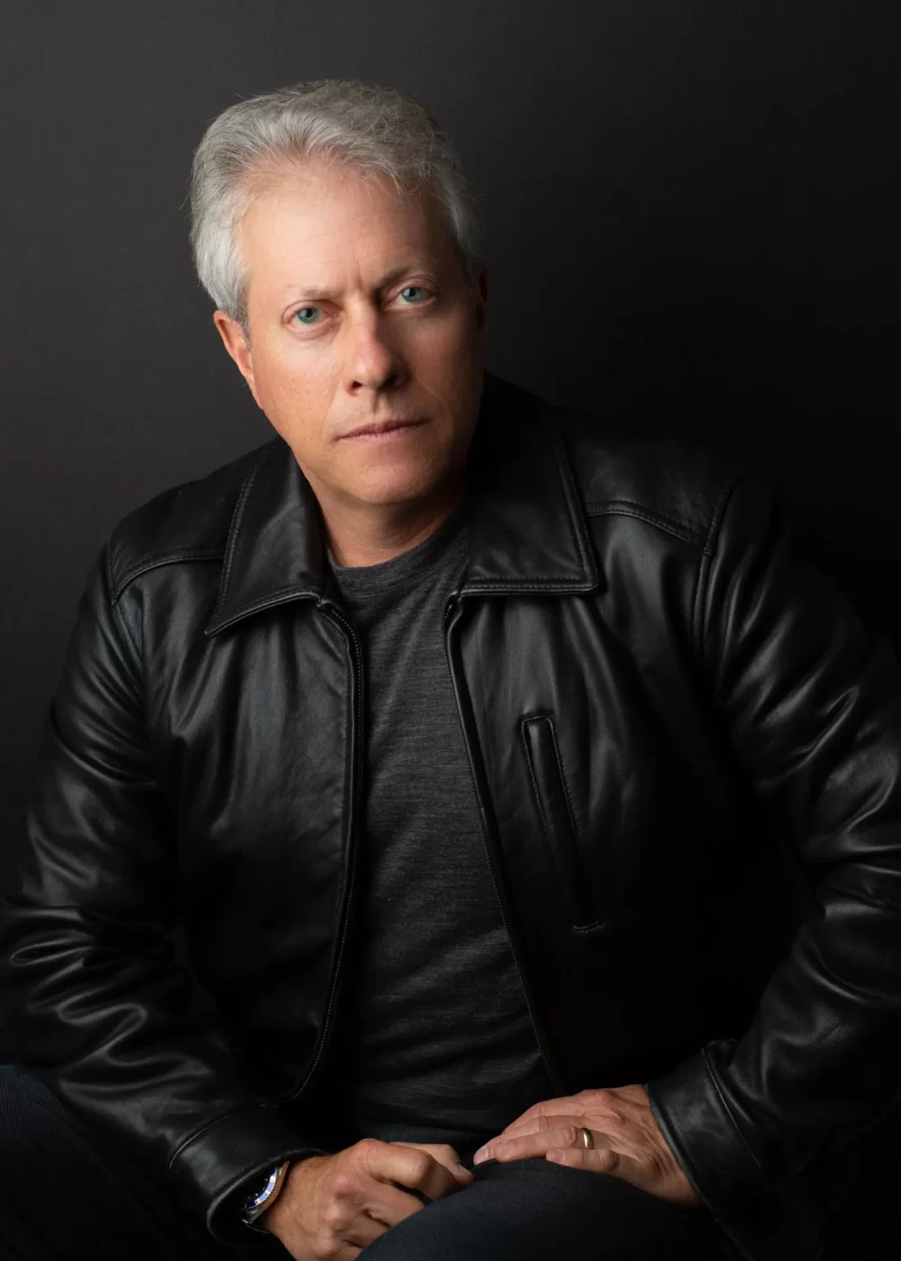 Scott Shimberg leather coat serious PNG